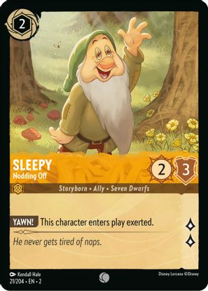 Sleepy - Nodding Off  21/204 - Common - Cold Foil