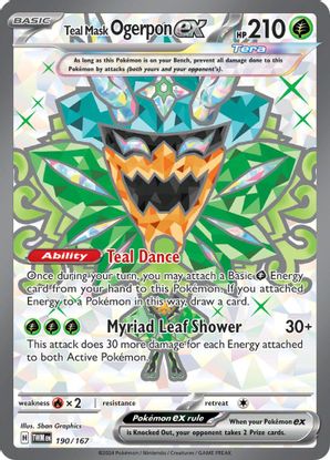 Teal Mask Ogerpon ex - 190/167  Ultra Rare