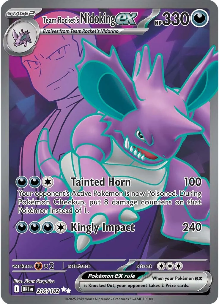 Team Rocket's Nidoking ex 216/182 - Ultra Rare