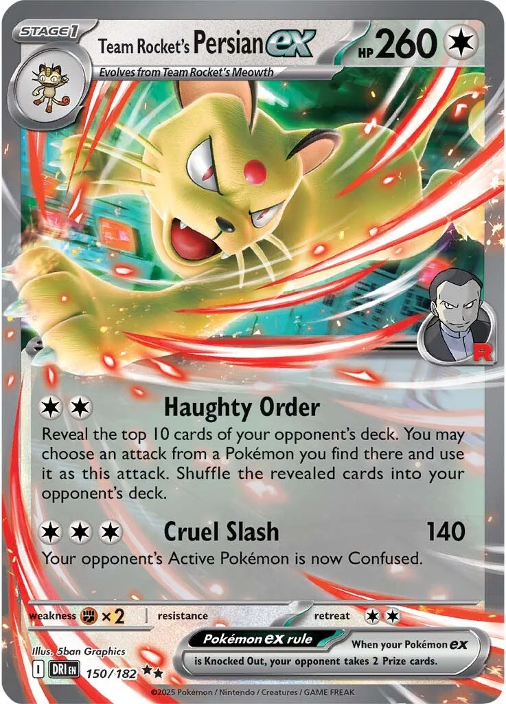 Team Rocket's Persian ex 150/182 - Double Rare - Español