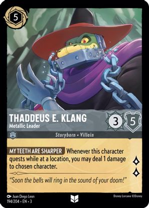 Thaddeus E. Klang - Metallic Leader  194/204 - Uncommon - Cold Foil