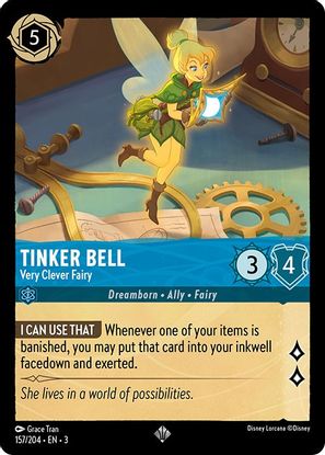 Tinker Bell - Very Clever Fairy 157/204 - Super Rare