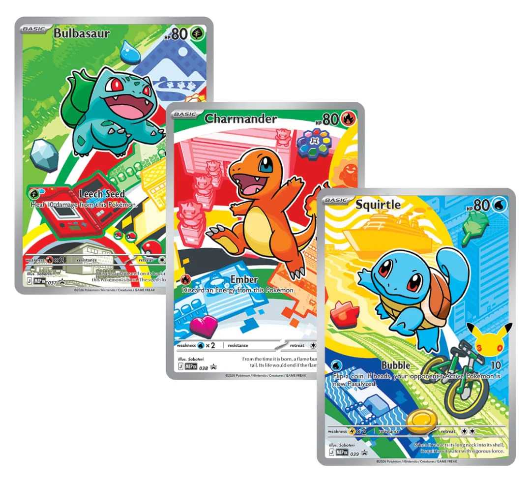 Trio cartas promo illustration (KANTO) - First Partner