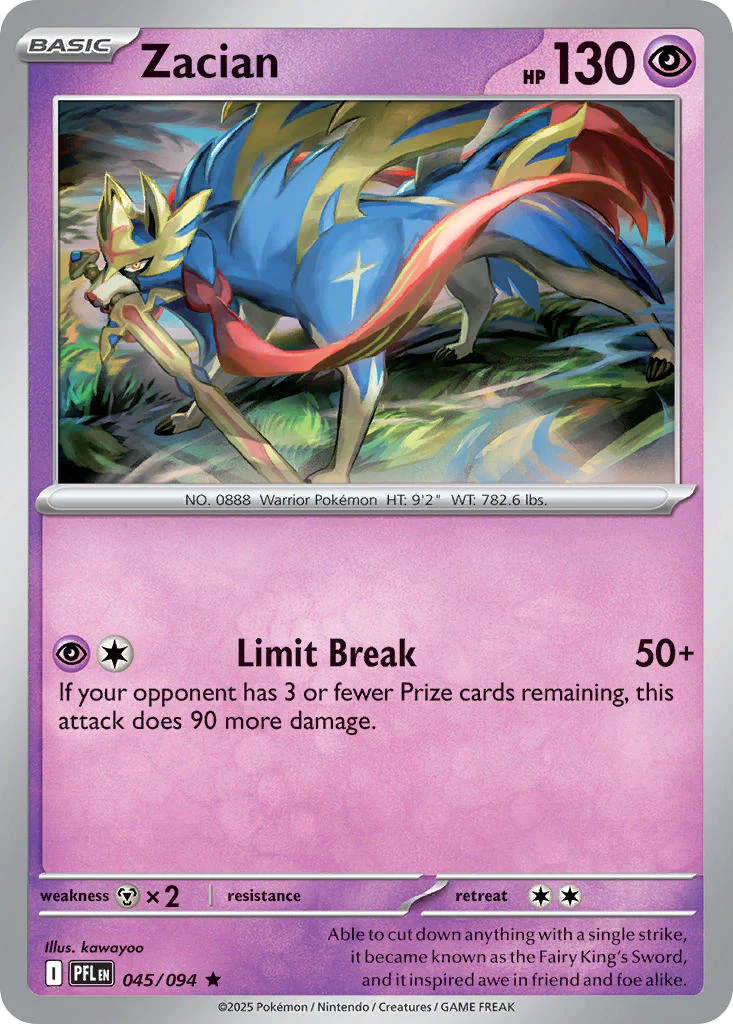 Zacian 045/094 - Rare - Reverse Holo